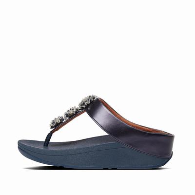 Fitflop Women's GALAXY Toe-Thongs Sandals - Blue, YO7389240
